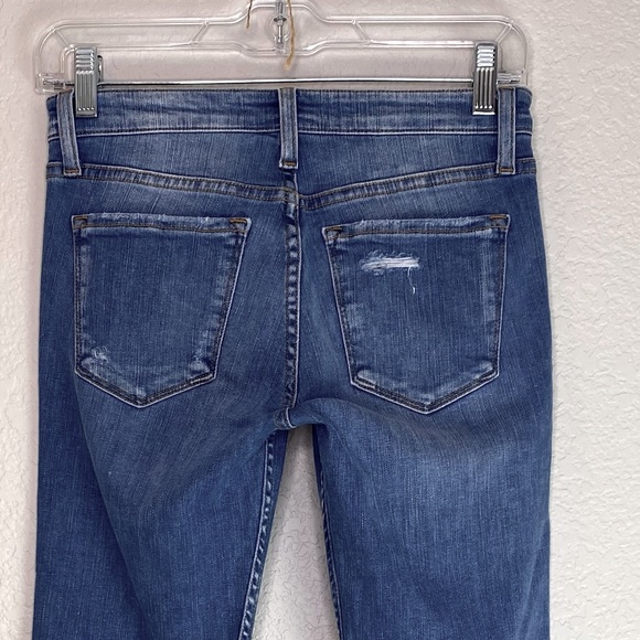 FLYING MONKEY Platinum Distressed Raw Chewed Hem Straight Leg Size 25 - Picture 8 of 16